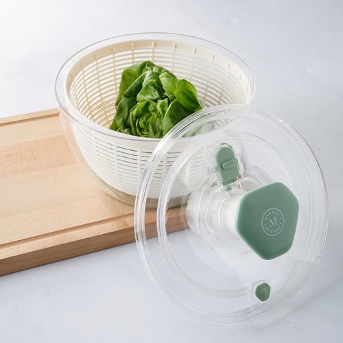 Martha Stewart Gulfwind 6.3 Qt Salad Spinner - Efficient Fruit & Vegetable Washer with Strainer