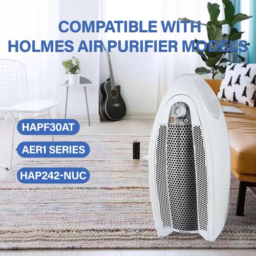 LBLVBNEWD Aer1 Filter Replacement for Holmes AER1 Air Purifiers, 4 True Air Filters + 8 Carbon Booster Filters for Replacement Parts # HAPF300AH-U4R, HAP242-NUC