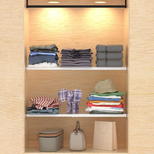 WEJIPP Closet Organizer Shelves Expandable Cabinet Tension Shelving Rack Heavy Duty Metal DIY Shelf Divider for Wardrobe Cupboard Cabinet Pantry Kitchen Bathroom,White,3packs