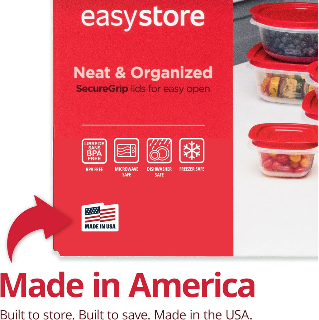 Rubbermaid EasyStore Food Storage Containers - 38-Piece Set with Lids for Organized Kitchen