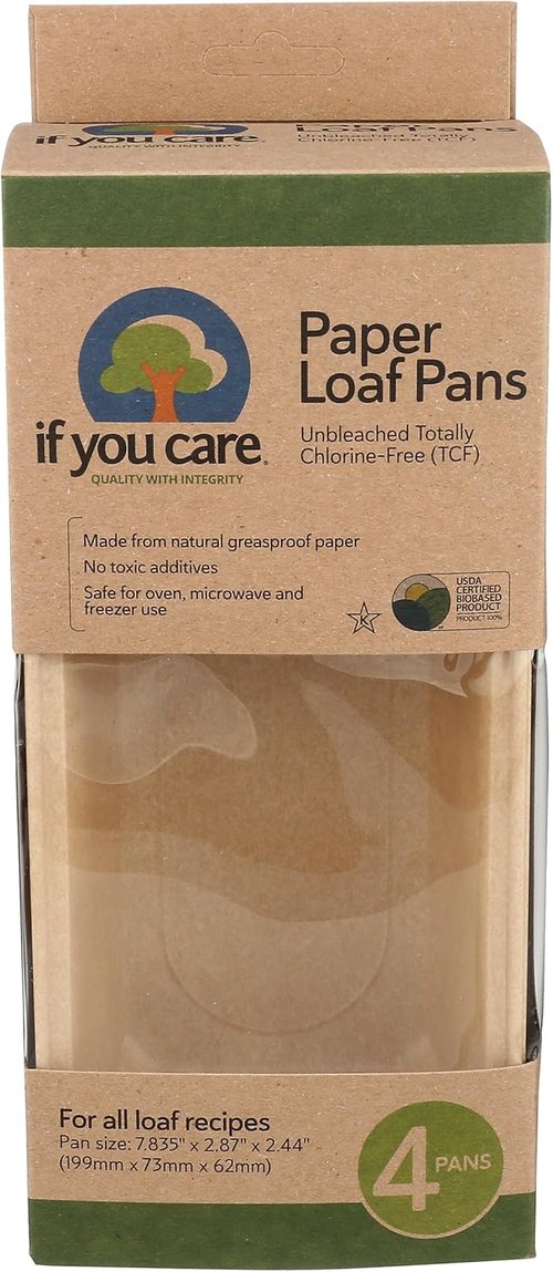 IF YOU CARE Loaf Baking Pans - FSC Certified Paper, Eco-Friendly, 4-Count Set