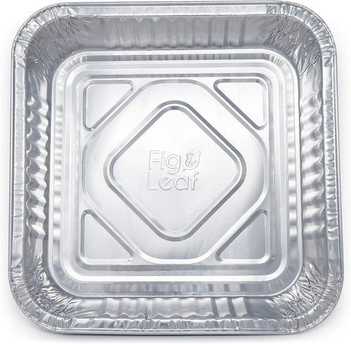 Heavy Duty Aluminum Foil Cake Pans by [Brand Name] - 50 Pack | 8” x 8” Disposable Baking Tins for Roasting & Cooking