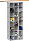 Simple Houseware 24-Section Hanging Shoe Organizer - Gray Closet Storage Solution