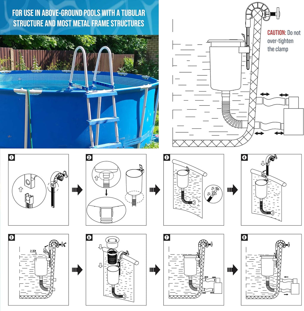 U.S. Pool Supply Pool Skimmer - Efficient Floating Surface Skimmer for Above Ground Pools | Easy Debris Removal