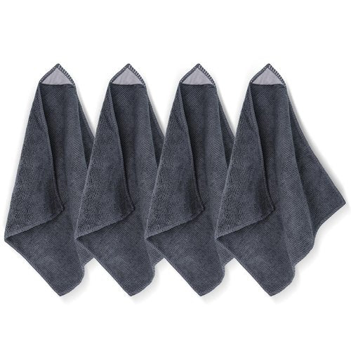 GoClimber 4 Pack Magnetic Microfiber Cleaning Cloth, Dry Erase Erasers Cleaner for Whiteboards, Blackboards, Chalkboards, Glassboards, Home, Office, School, Gray, 10'' x 9.25''