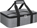 Skiennix Insulated Casserole Carrier - Portable Hot/Cold Food Tote for Potlucks | Fits 9" x 13" Dish - Grey