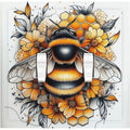 Donecmminery Decorative Switch Plates Bee Honeycomb Flowers Plant Leaves 2 Gang Double Toggle Outlet Light Switch Cover Wall Plate Electrical Faceplate For Nursery Kids Room Decor