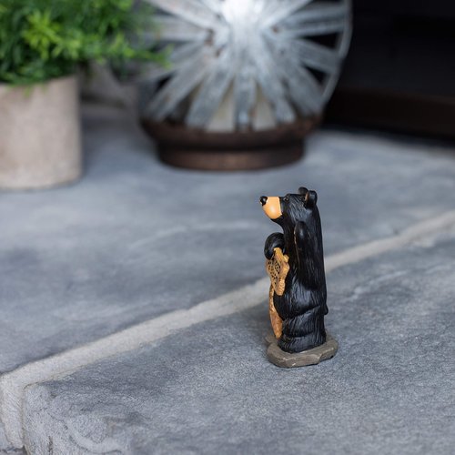 DEMDACO Bearfoots by Jeff Fleming Don't Feed The Bears Mini Black Bear 3 x 2 Hand-cast Resin Figurine Sculpture