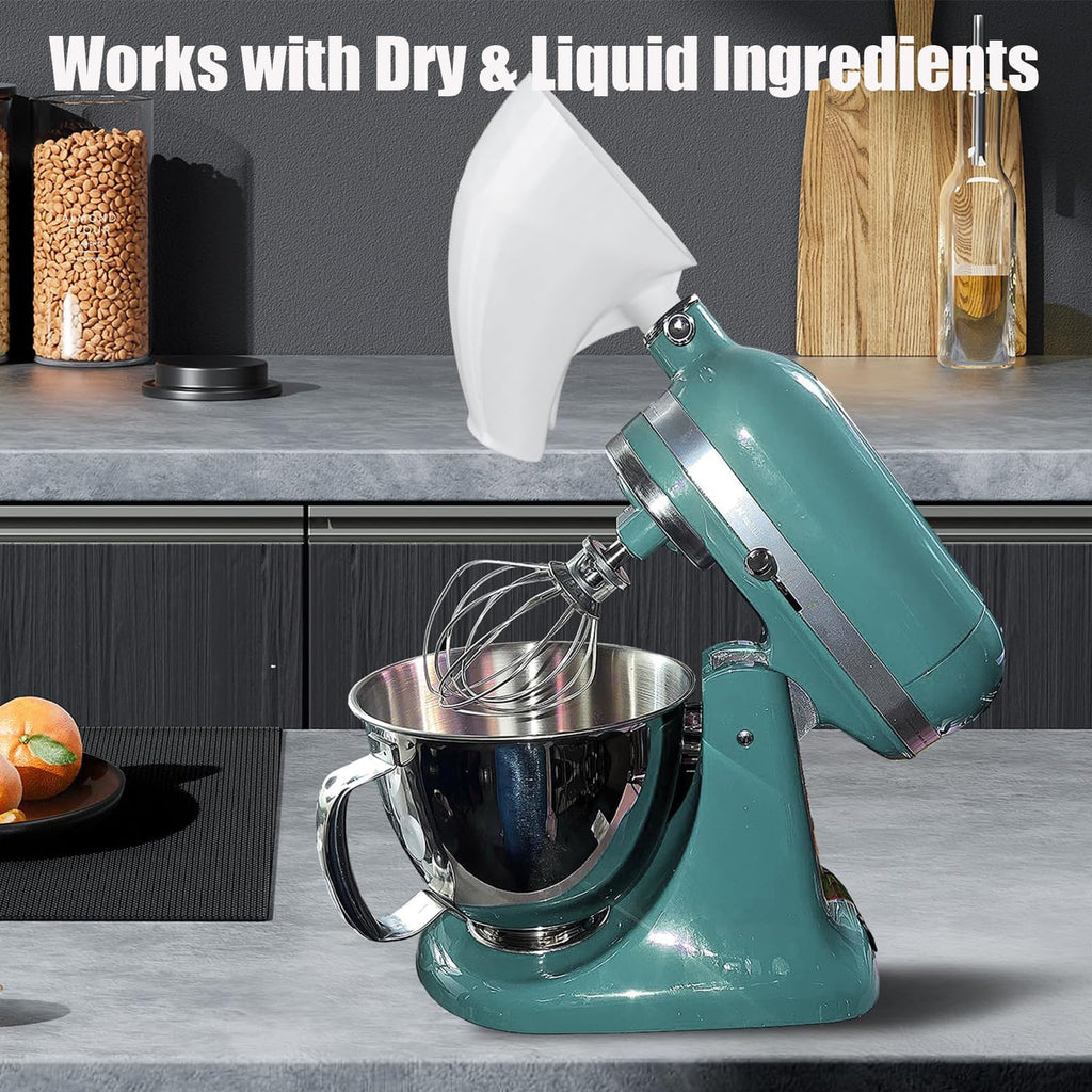Premium Flour Funnel for Stand Mixer – Compatible with Funnel for Kitchen Aid Artisan KSM150 and Bowl Lift, Perfect for Baking, Easy to Use, and Clean