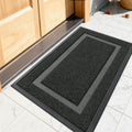 OLANLY Indoor Outdoor Front Door Mat - Waterproof, All-Weather, Easy Clean | 23.5x15.5, Black