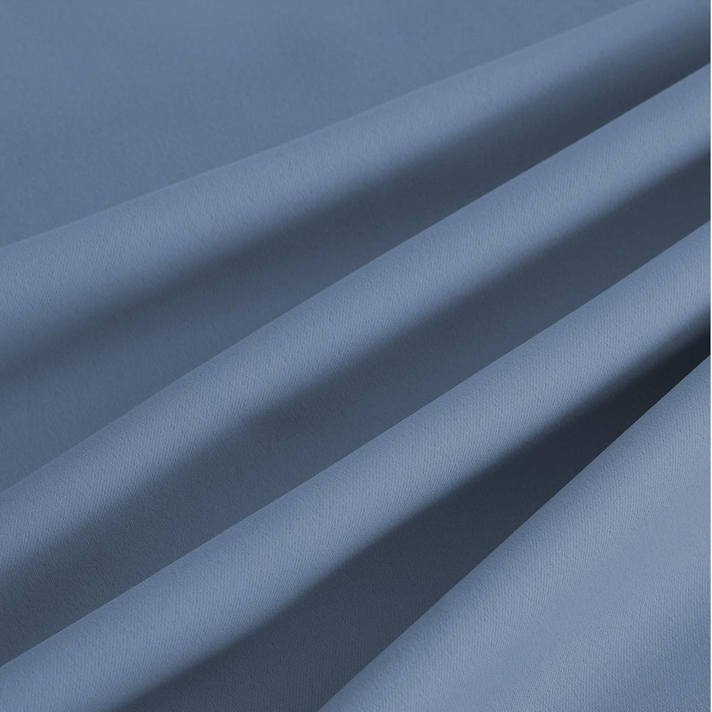 NICETOWN Room Darkening Curtains - Elegant Stone Blue Drapery Panels, 52" x 84" Size