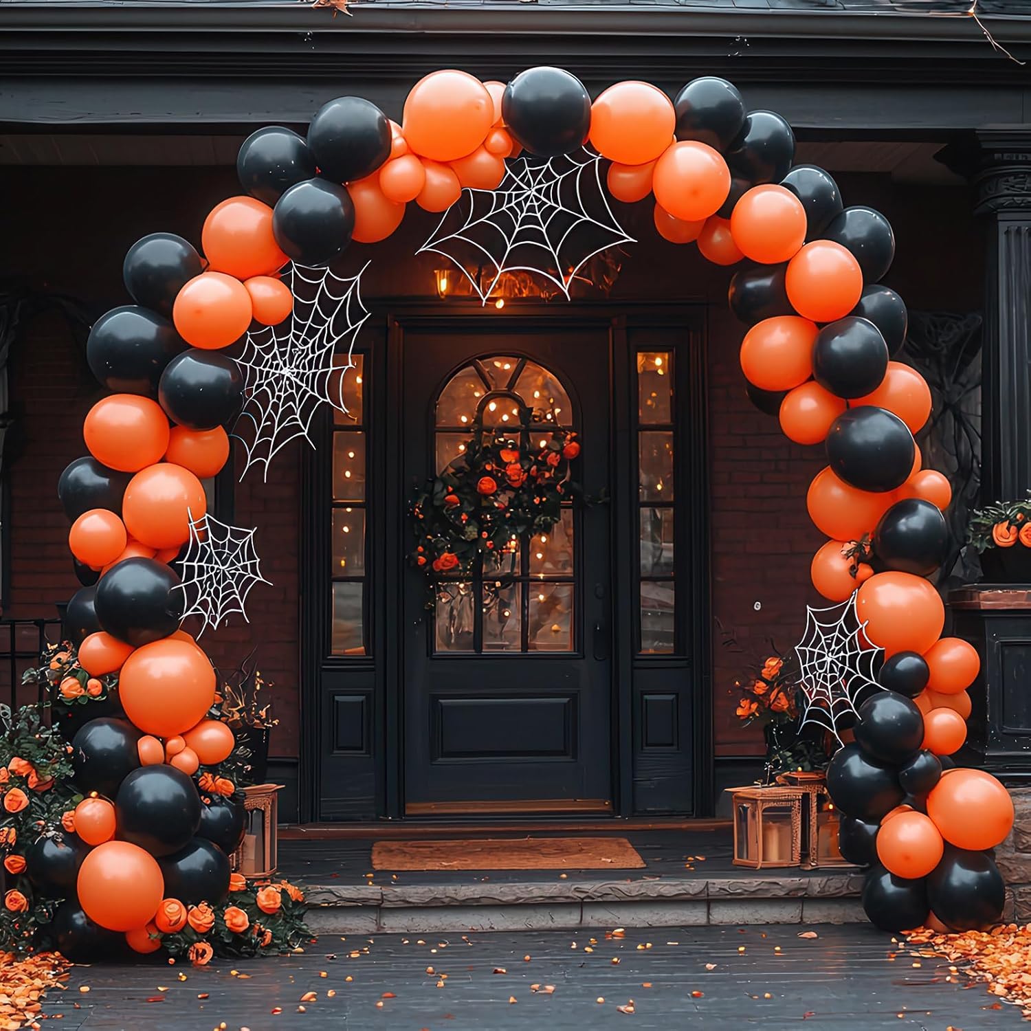 RUBFAC Black Latex Balloons - 135pcs in 5-18 Inch Sizes for Halloween, Birthday & Wedding Decor
