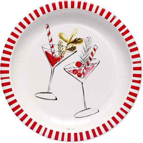 Kathy Davis 36-Count Dessert Plates - Festive Christmas Party Supplies | 7-Inch Size