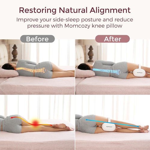 Momcozy Pregnancy Pillow - Comfortable Knee Support for Side Sleepers | Ideal for Expecting Mothers