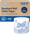 Scott Professional 100% Recycled Fiber Toilet Paper - 2-Ply, Elevated Design, White | 80 Rolls (37,840 Sheets)