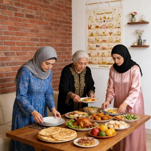 AhfuLife Ramadan Advent Calendar Decorations for Filling, Reusable Fabric Hanging 2026 Ramadan Mubarak Countdown Calendar with 30 Pockets for Eid Mubarak Party Ramadan Gift Home Wall Door