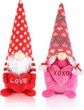iStatue Valentine Gnomes Plush Dolls - 14-Inch Cute Cuddly Elf Duo with Love Signs | Perfect Valentine's Day Decor