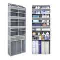 EZVERY Extra Large Over The Door Organizer with Clear Pockets - 8 Compartments & XL Bottom Storage, Heavy-Duty Hanging Organizer for Bathroom, Bedroom, Closet (57 Inch Height).