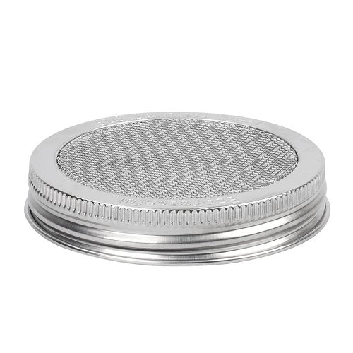 2 Pack ONE-PIECE 316 Stainless Steel One-Piece Sprouting Lids for Regular Mouth Mason Jar Ball Kerr - Strainer lids - Rust-Proof, BPA-free
