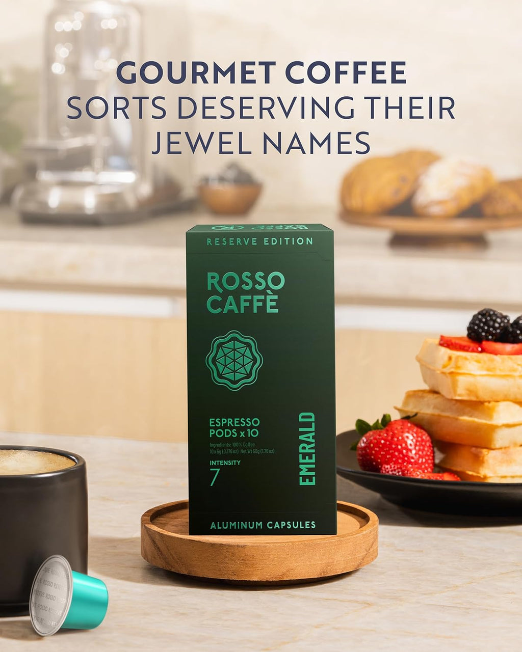 ROSSO CAFFÈ Espresso Coffee Pods - Reserve Variety Pack of 160 Capsules for Nespresso Original Machines - Made in Italy