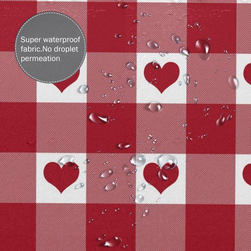 AIXMJZQ Valentines Shower Curtain Bathroom Love Farmhouse Holiday Bathroom Decor 72x72 Inches with 12 Hooks