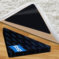 Skiennix Premium Non-Slip Rug Tape - 12Pcs for Flat Rugs on Hardwood & Tile Floors (Black)
