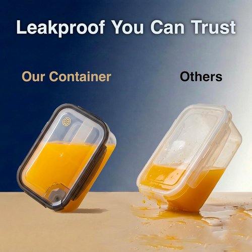 Compartmentalized Airtight Food Storage Containers by [Brand Name] - BPA-Free, 5-Pack with Vented Lids for Meal Prep (5.5 Cups Each)
