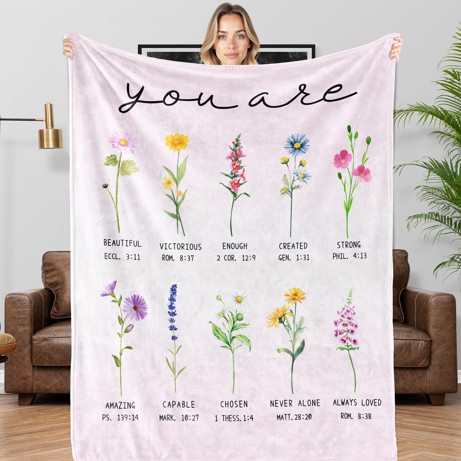 AISDE 7 Year Old Girl Birthday Gifts Blanket 60"X50", Birthday Gifts for 7-Year-Old Girls, Cute Presents for Sisters, 7th Birthday Decorations for Girls Blankets, Best Party Decoration Ideas for Age 7