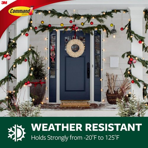 Command All Weather Foam Replacement Strips - 36 Durable Strips for Reusable Small Hooks