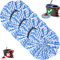 Spin Mop Replacement Head Compatible with O-Ceda 2-Tank Dual System RinseClean Microfiber Spin mop Refill for O Ceda Mop Replace Head (4 Pack)