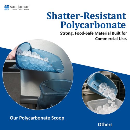 San Jamar SI5500 Polycarbonate Saf-T-Scoop Only,Blue, 6-10 oz