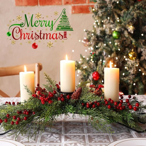 Cindeer 30 Inch Christmas Candle Holder - Elegant Table Centerpiece for Holiday Decor | Classic Design