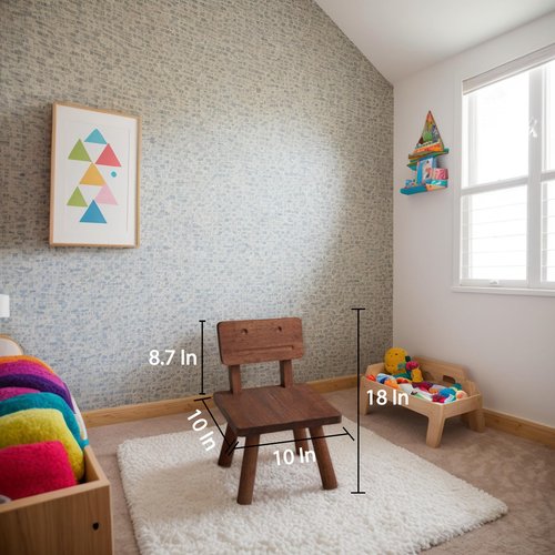 DoFanXinYe Wooden Toddler Chairs for Table Kids Chair 1-3 Years, Desk Chair for Toddlers, Sturdy and Stable Kid Furniture, Natural Wood, Safe & Durable, Perfect for Home/Playroom/Classroom（Walnut）