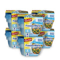 Glad GladWare FreezerWare Food Storage Containers with Lids, Small Rectangle BPA Free Plastic for Freezing Soups and Meal Prep, Crack Resistant, Microwave Dishwasher Safe, 24 Oz, 4 Count - 6 Pack