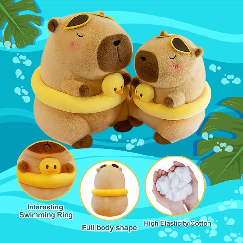 WUFUVAP Cute Capybara Plush Adorable Capybara Stuffed Animal Soft Stuffed Capibara Toys Plushies Pillow Gifts for Kids (10 Inches)