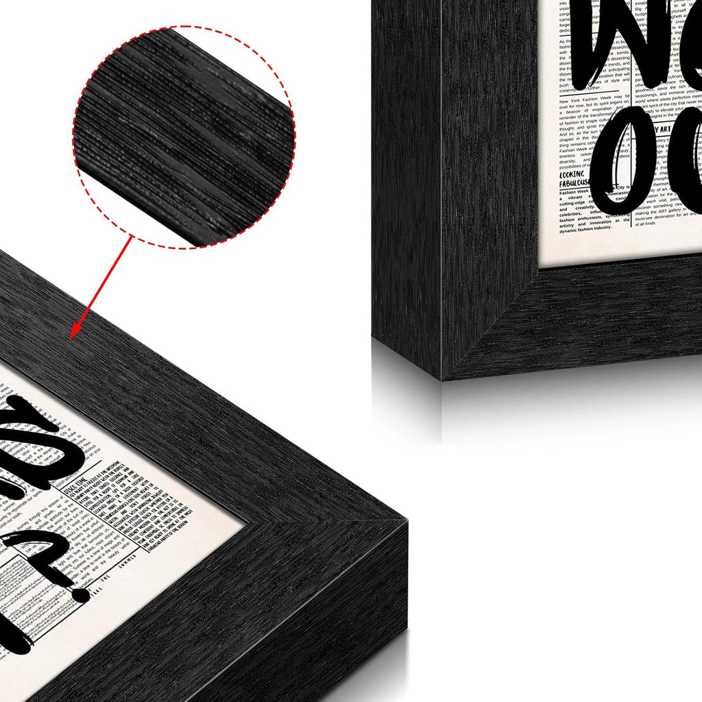 Skiennix 8X10 Inch Black Frame | Inspirational "What If It All Works Out" Canvas Wall Art