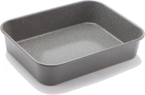 CasaWare Ceramic Coated Non-Stick Lasagna Pan - 13 x 10 x 3-Inch | Silver Granite Finish