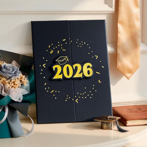 JOYIN 2026 Graduation Guestbook Alternative(Black & Gold), 12" Signature Congrats Graduation Party Decorations, Class of 2026 Grad Card for High School College Grad Gift, Party Guest Signing Cardboard
