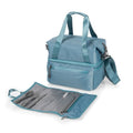 PICNIC TIME Tarana Insulated Lunch Bag made from Recycled Material, Lunch Box with Picnic Set, Upcycled Lunch Cooler Bag, (Aurora Blue)