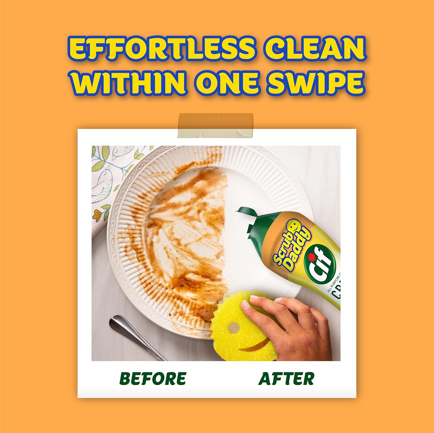 Scrub Daddy Sponges | Scrub Mommy Non-Scratch Kitchen & Bathroom Cleaning Kit - Cif All-Purpose Cleaner