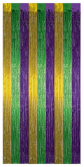 1-Ply FR Gleam 'N Curtain (gold, green, purple) Party Accessory  (1 count) (1/Pkg)