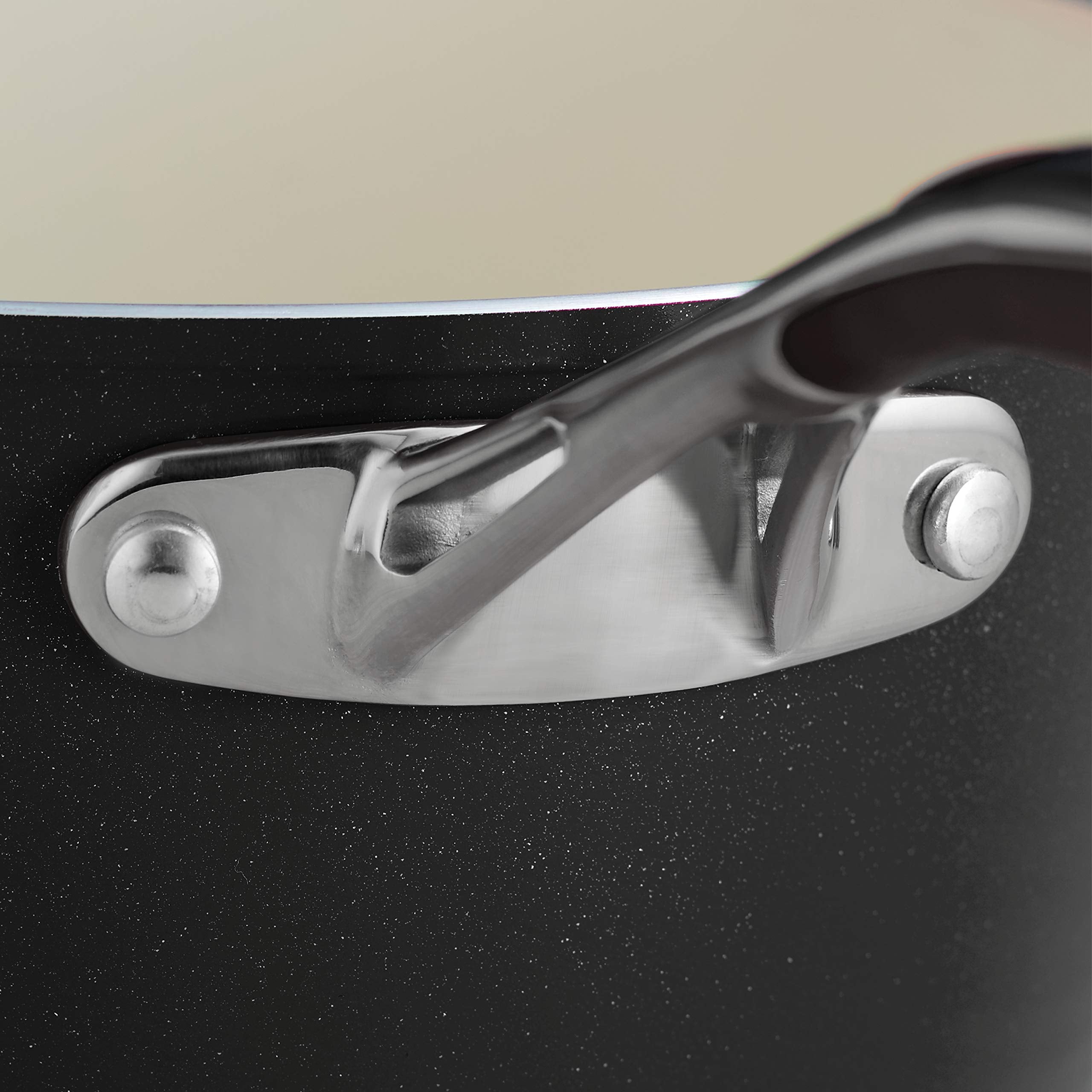 Tramontina Ceramica Deluxe 3-Quart Sauce Pan with Glass Lid, Ceramic Non Stick Saucepan, Oven-Safe, Metallic Black