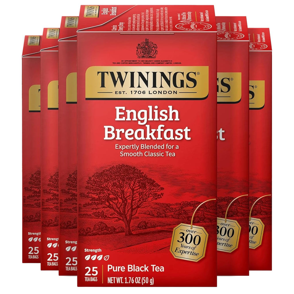 Twinings English Breakfast Black Tea - Flavorful & Robust Caffeinated Tea Bags | 150 Individually Wrapped Bags