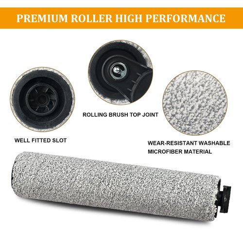 2 Pack Soft Roller Brush Replacement Parts for Tineco Floor ONE S5 Steam Cleaner Wet Dry Vacuum, Replacement Parts Accessory Kit for Tineco Floor Cleaner Including 3 Pack Vacuum HEPA Filters