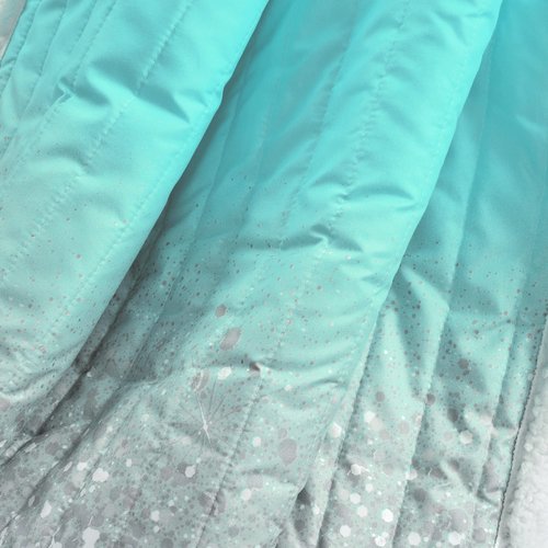 Lush Decor Glitter Ombre Metallic Print Sherpa Throw Blanket, 60" x 50", Aqua & Gray