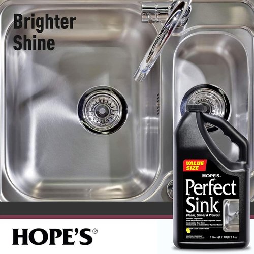 HOPE'S Perfect Sink Cleaner - Restorative Water-Repellent Formula for Stainless Steel & More | Value Size