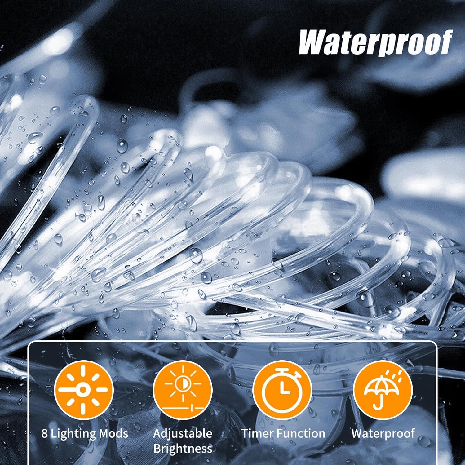 Skiennix 500 LED Outdoor Rope Lights - Waterproof Fairy String Lights for Christmas & Parties | 28M/92ft, 8 Modes