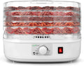 Nutrichef Food Dehydrator Machine - Dehydrate Beef Jerky, Fruits & Vegetables | 5 Easy-Clean Trays