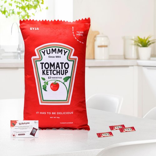 Ketchup Pillow Plush 20"x12" Tomato Room Décor Cute Valentine’s Day Gift Cool Things Ketchup Bottle Stuffed holiday Funny Plushies Palm Pals Food Giant Plush Food Festive Throw Pillows Easter Gift