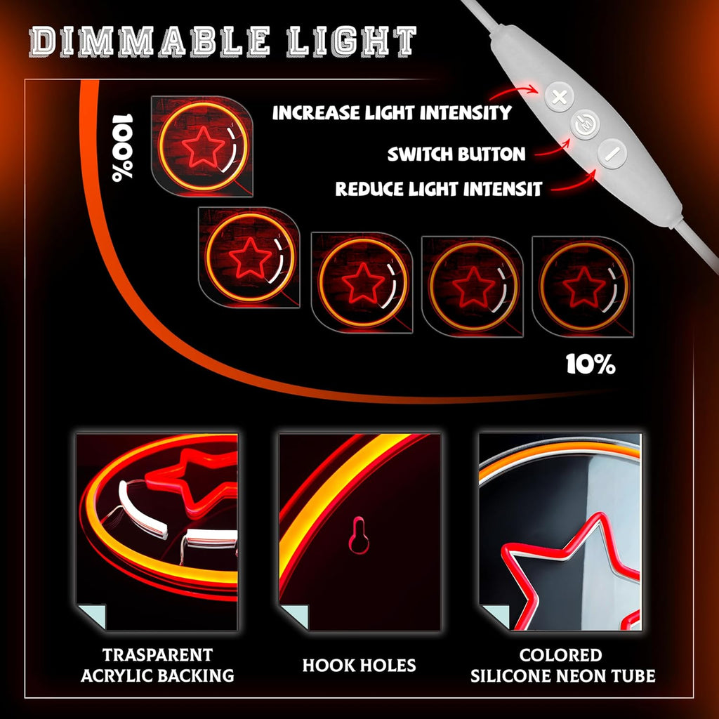 Skiennix Anime Neon Sign - Dimmable One Star Ball Wall Decor for Bedroom & Game Room | Perfect Gift